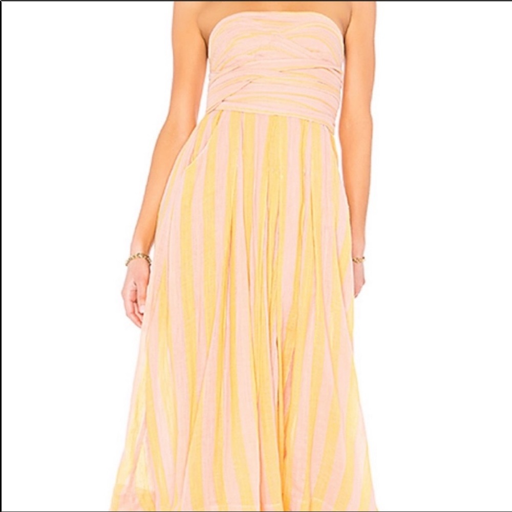 Free People strapless gauze sundress